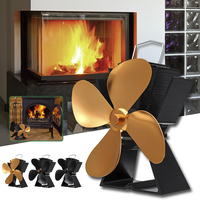 6 pouces silencieux Mini 4 lames EQ3-NK ventilateur de poêle cheminée feu chaleur économie dénergie Ecofan