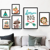 6 Styles Cartoon Animal Peinture Murale Sans Cadre Décoration Peintures Tenture Murale Pour Enfants Chambre Décor
