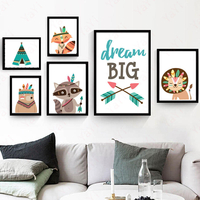 6 Styles Cartoon Animal Peinture Murale Sans Cadre Décoration Peintures Tenture Murale Pour Enfants Chambre Décor
