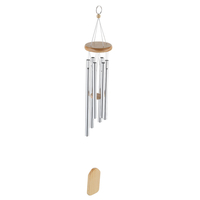 6 tubes dargent bois carillons éoliens maison jardin cour cloches décor