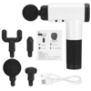 6 vitesses électrique Percussion Massager USB Muscle Tissue Pain Relax Therapy Massager + 4 têtes