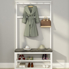 60 cm porte-manteau étagère à chaussures banc de rangement multifonctionnel porte chapeau vêtements parapluie cintres ét