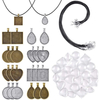 60 pièces collier pendentif plateau inférieur ensemble pour pendentifs Photo fabrication de bijoux à bricoler soi-même