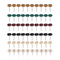 60 pièces Mini brosse tampon à récurer roue abrasive Nylon Fiber meulage tête de ponçage polissage roue de polissage
