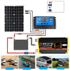 6000W DC 12V à AC 110V/220V écran intelligent onduleur solaire 18V 18W panneau solaire 30A Kit de convertisseur solaire