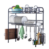 60/70/80/90 cm 304 étagère en acier inoxydable étagère double couches de stockage pour larrangement de plats de cui