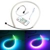 60cm rgb LED lumière bande flexible néon hotte décorations de voiture kit avec télécommande