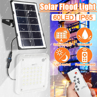 60LED Projecteur Solaire SMD2835 Applique De Jardin IP65 Éclairage Imperméable + Télécommande