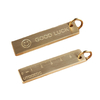 60mm EDC Copper Keychain Bonne Chance Règle Avec Porte-clés