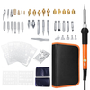 60PC 60W astuces assorties de stylo de combustion en bois ensemble brûleur de fer à souder électrique