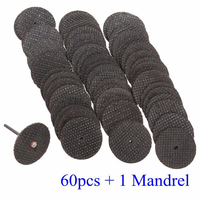 60pcs 1/8 pouce mandrin en fibre de verre renforcé de découpe roue pour Dremel