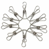 60pcs pinces à linge en acier inoxydable pendaison clips goupilles blanchisserie blanchisserie coupe-vent pince à linge