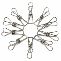 60pcs pinces à linge en acier inoxydable pendaison clips goupilles blanchisserie blanchisserie coupe-vent pince à linge