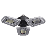 60W / 80W / 100W LED Atelier de garage Lumières de travail Maison Plafonnier Lampe datelier déformable