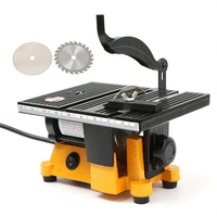 60W 4 Mini Table Saw with 3 Saw Blades for Cutting Wood Copper Aluminium Mini Cutting Machine DIY Model Cutting