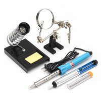 60w Fer à Souder Conseils Outil Kit Stand Éponge Desolder Pompe À Souder Loupe Loupe AU