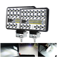 60W quatre pouces double phare carré LED lampe de travail pour DC12-80V motos voitures vtt hors route et véhicules