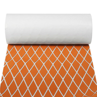 60x190cm Orange et Blanc Mousse EVA Marine Feuille de Teck Plancher Synthétique Bateau Decking Yacht Pad