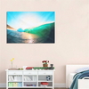 60x90CM soleil et mer paysage naturel Art photo soie affiche tissu imprimé décoration murale