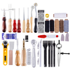 61 pièces en cuir artisanat trousse à outils couture à la main couture poinçon sculpture selle bordure