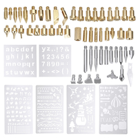 61pcs 60w fer à souder électrique travail bois brûlant stylo pointe kit outil de pyrographie