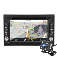 6, 2 pouces 2 Din Wince lecteur DVD de voiture Radio FM GPS SAT NAV Bluetooth avec caméra arrière