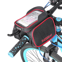 6.2 "Sac avant de bicyclette pour téléphone portable Sacoche bilatérale à écran tactile pour tube