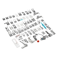 62pcs pieds de presse pied pour kit de machine à coudre domestique Brother Singer