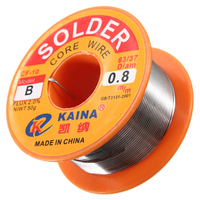 63/37 0.8mm Étain Plomb Colophane Core de Flux Brasage de Soudure Fer à Souder Dévidoir