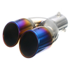 63 mm Universal Car Rear Dual Air-Outlet Pipe déchappement Bluing Tail Muffler Tip