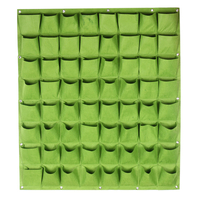 64 poches verticales sac de plantation Tenture murale fleur planteur Grow Pouch Garden Grow Bag