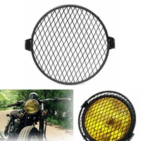 6.4 pouces 16cm Universal Retro Motorcycle Motor Bike Headlight Mask Cover Grill Round