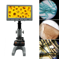 640X 1280X 2400X HD Microscope biologique laboratoire déducation des étudiants monoculaire LED support de téléphone