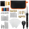 65 pièces 60 W électrique fer à souder trousse à outils stylo à bois Carft pyrogravure conseils de soudage