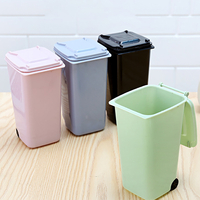 650 ml mini poubelles de bureau pratiques poubelles avec couvercle ménage propre poubelle bureau