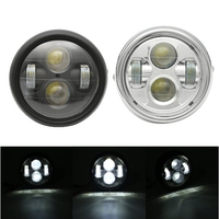 6.5inch 12V Moto LED Phare rond Hi / Lo Beam Bulb Cafe Racer Universal
