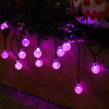 6.5M / 7M 30 / 50LED forme de boule de cristal à bulles à énergie solaire guirlande lumineuse LED pour la décoration de
