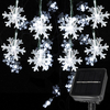 6.5m 30LED guirlandes solaires flocon de neige maison jardin fée éclairage fête décoration de noël
