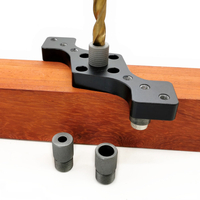 6/8 / 10mm gabarit de trou de poche vertical guide de forage de goujon de menuiserie auto-centrant 3 trous guide de fore