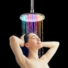 6/8/10 pouces LED pomme de douche pluie pomme de douche ronde automatiquement rvb capteur de température à changement de