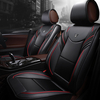 6D Full Surround noir et rouge avant + arrière housse de siège de voiture en cuir PU pour voiture à 5 places