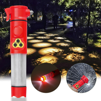 6in1 vitre de voiture marteaux coupe ceinture de sécurité lampe de poche alarme évacuation durgence outils