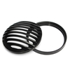 6inch moto balle phare halogène couvercle du gril cnc aluminium noir pour harley