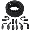6M 6AN Nylon ligne de tuyau de carburant de gaz de pétrole tressé avec adaptateur de tuyau de raccords