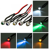 6mm 12V 5 Couleur LED Indicateur En Métal Pilote Dash Dash Lampe Fil Conduit Pour Voiture Camion Bateau