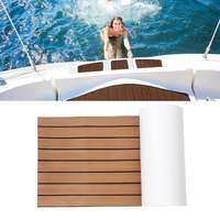 6mm 45x240cm EVA mousse teck feuille de pont auto-adhésif bateau yacht synthétique Decking mousse tapis de sol marron av