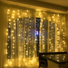 6Mx3M AC220V UE Plug LED Rideau Chaîne Lumière Organza Toile de Fond pour Les Mariages Anniversaire Fête Danniversa