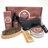 6pcs / set barbe soin peigne barbe baume barbe huile pinceau toilettage styling outils kit