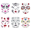 6pcs / set Halloween Costume Cosplay Party Maquillage Face Eye Terror Tatouage temporaire Autocollant étanche