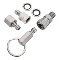 6pcs / Set Quick Coupler Filling + Adaptateur de charge Kit complet Outils pour pistolets à air